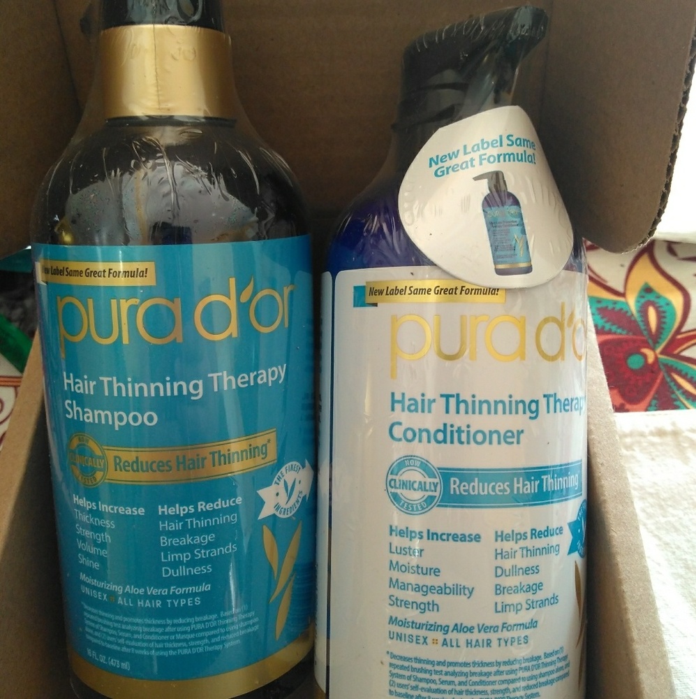Pura d'Or Hair Thinning Shampoo and Conditioner